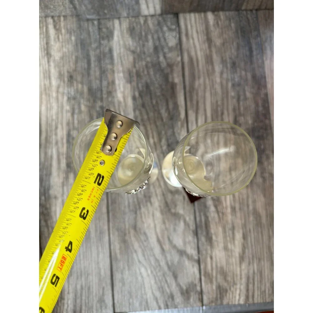 NEW PAPYRUS Champagne His and Hers Double Heart Toasting Glass Flutes